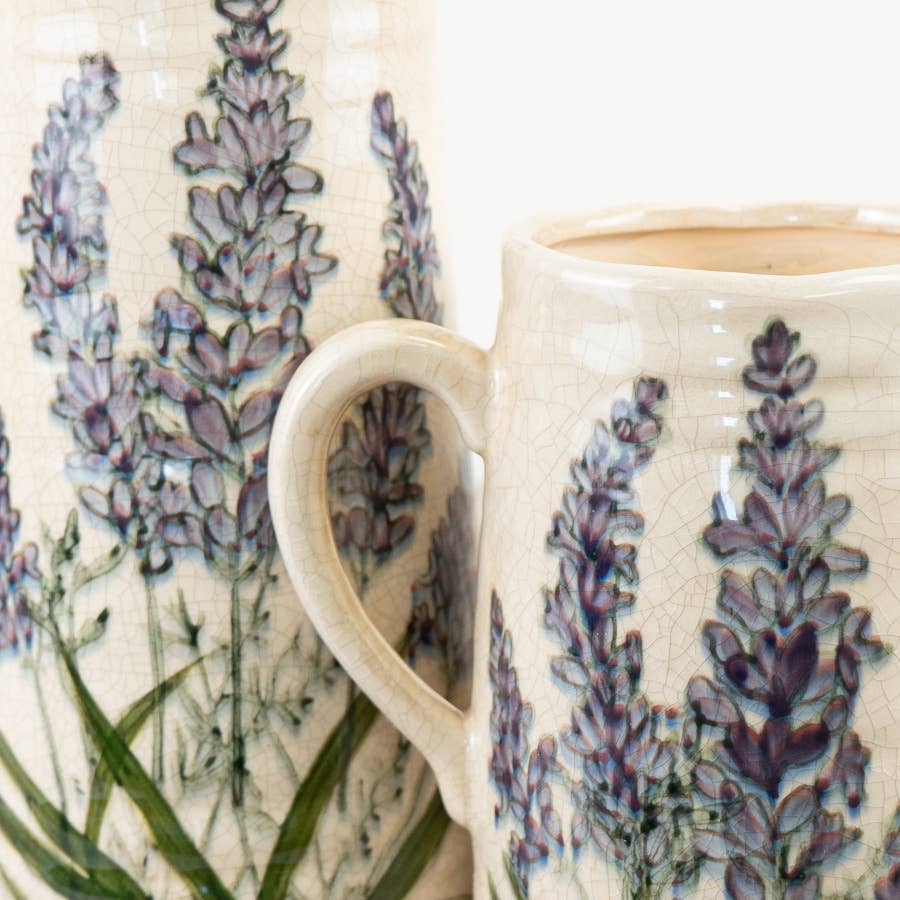 Lavender Design Ceramic Jug