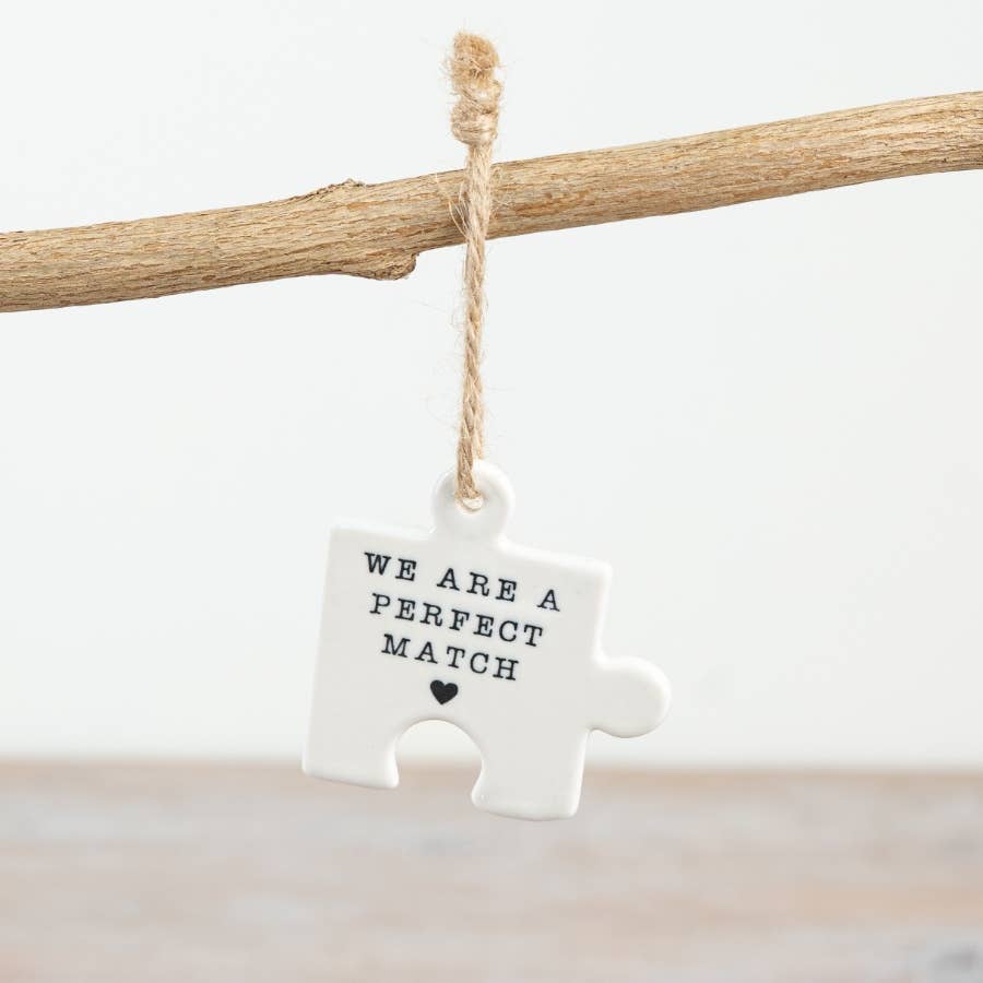 We Are A Perfect Match Puzzle Piece Ornament