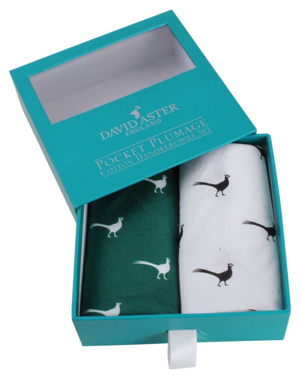 Pheasant Handkerchief Set
