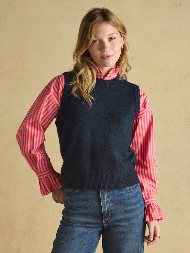 Joules Holly Knitted Vest Navy