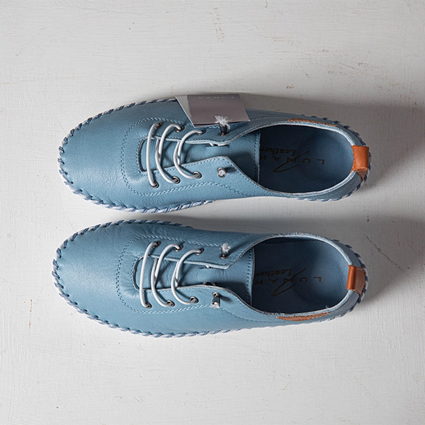 Lunar Shoes St Ives Plimsolls Light Blue