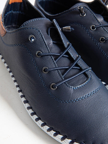 Lunar Shoes St Ives Plimsolls Navy