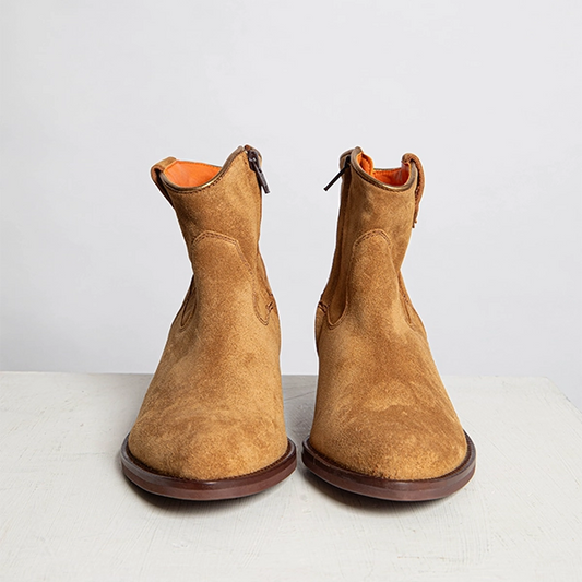 Penelope Chilvers Cassidy Suede Cowboy Boots Tan