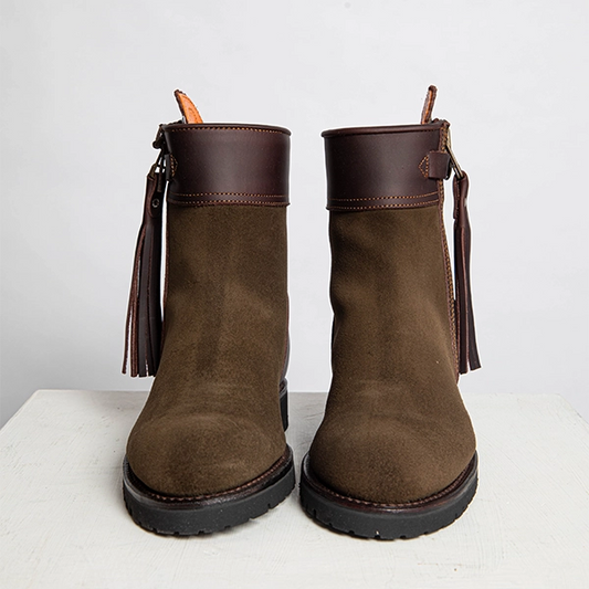 Penelope Chilvers Inclement Cropped Tassel Boots Dark Oak
