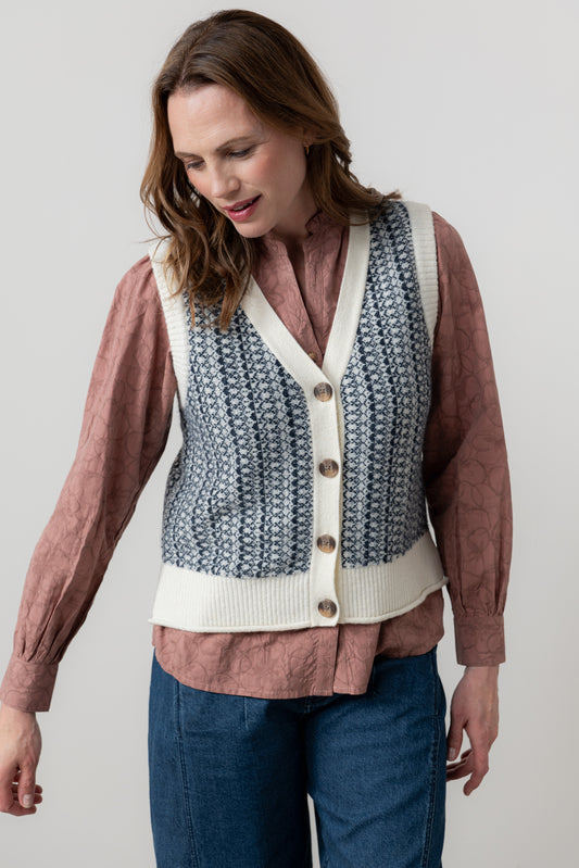 Gwyneth Fair Isle Tank Cardigan