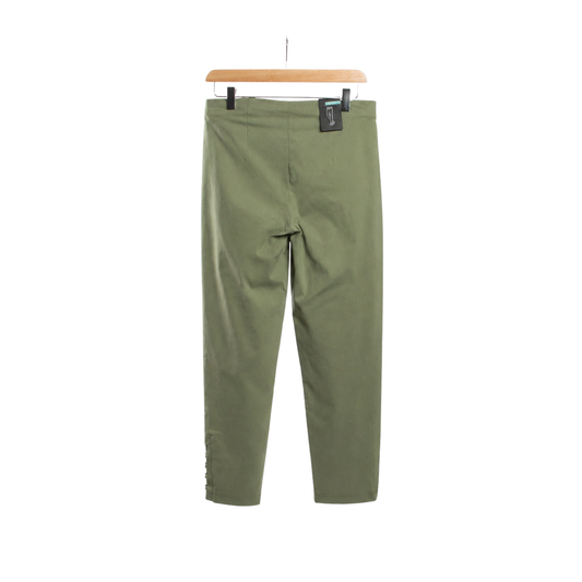 Lena 09 Ankle Grazer Trousers Khaki Green