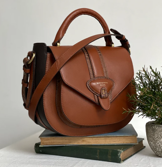 Barkworth Reeve Belton Leather Saddle Bag Tan Leather
