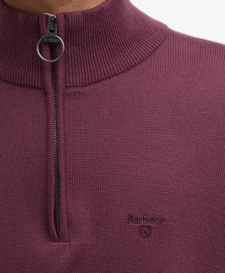 Barbour Half-Zip Jumper Burnt Heather