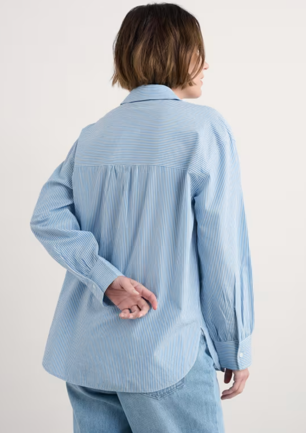 Sea Path Oversized Poplin Shirt