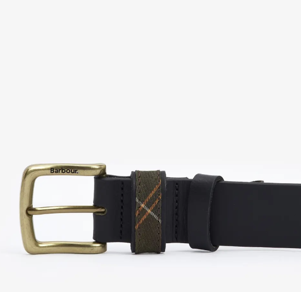 Barbour Esk Leather Belt Black