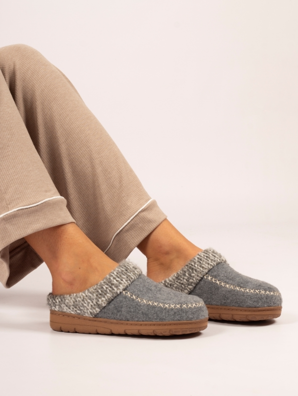 Lunar Shoes Albany Slippers Grey