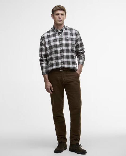 Barbour Telfield Checked Shirt Olive