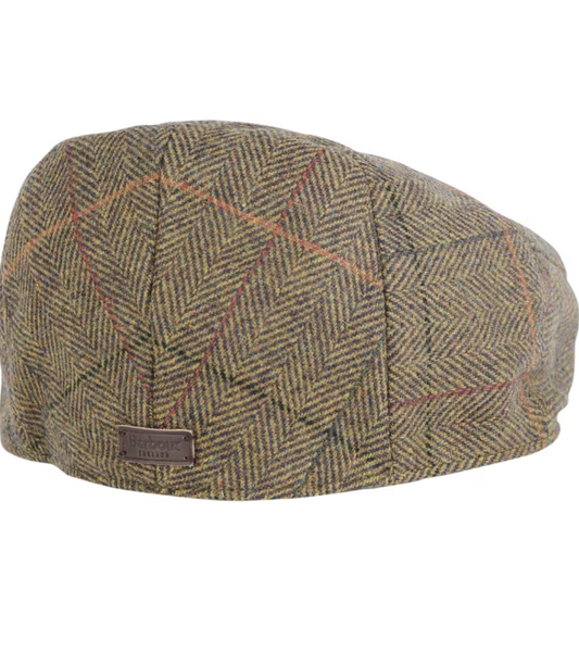 Barbour Wilkin Flat Cap Olive Herringbone