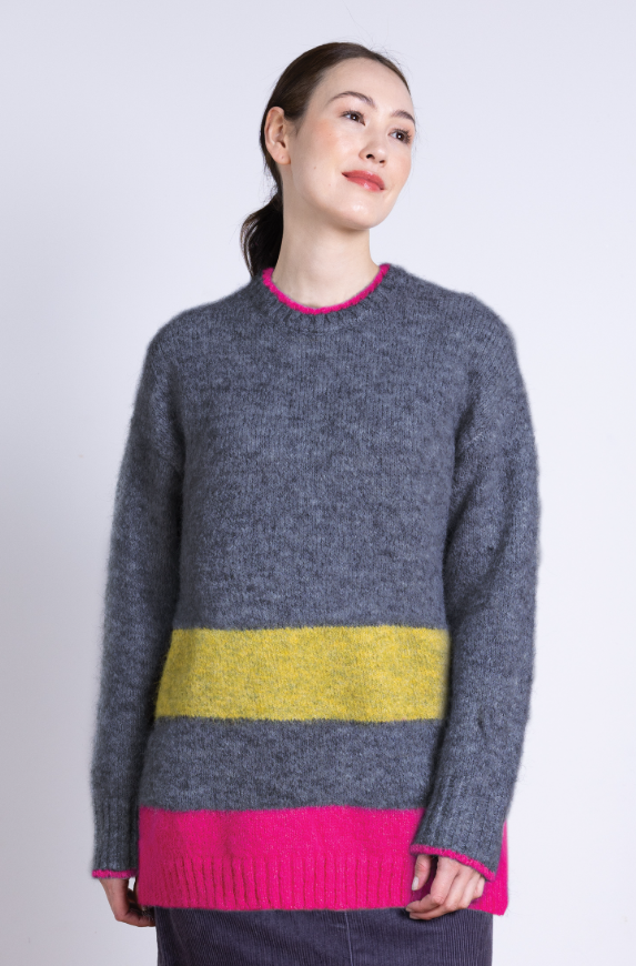Block Stripe Longline Jumper