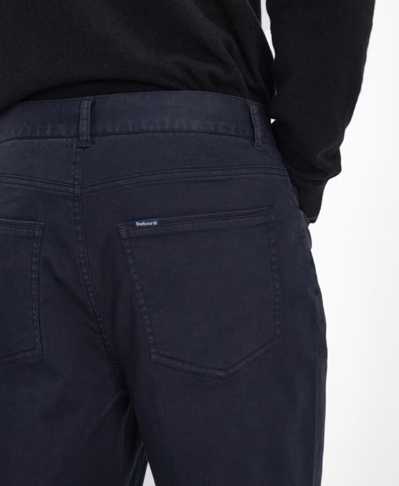 Barbour Washed Stretch Twill Regular Fit Trouser Navy