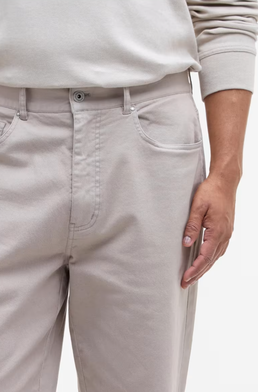 Washed Stretch Twill Regular Fit Trouser