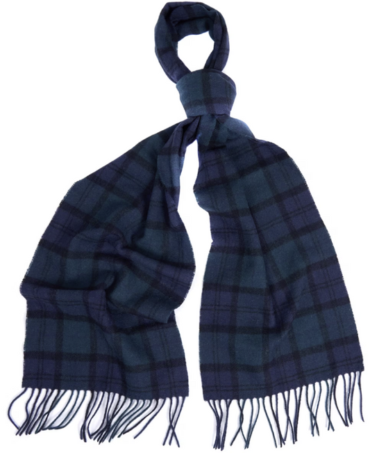 Barbour Tartan Lambswool Scarf Black Watch Tartan