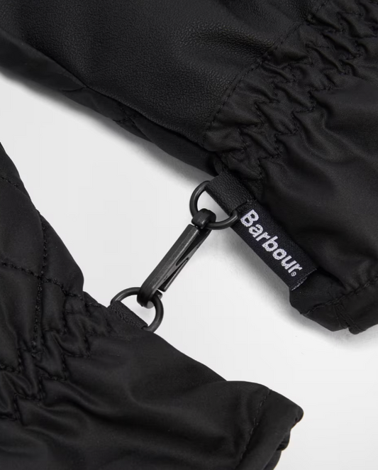 Barbour Joni Waterproof Quilted Gloves Black