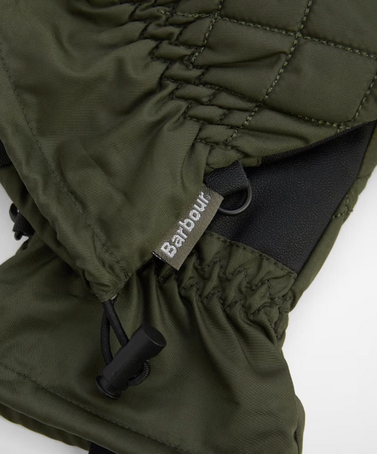 Barbour Joni Waterproof Quilted Gloves Forest