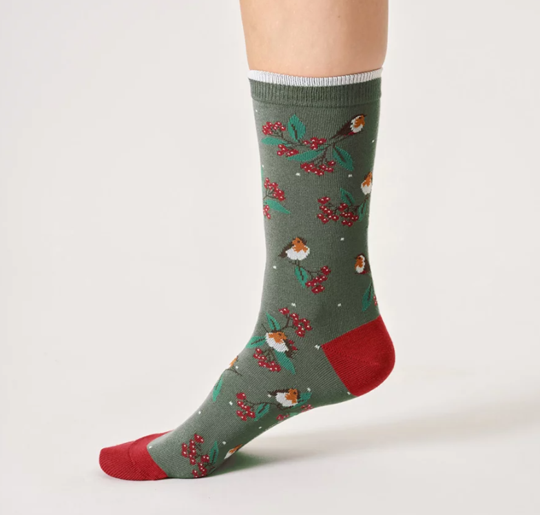 Women's Christmas Tree Socks Hanging Gift Box