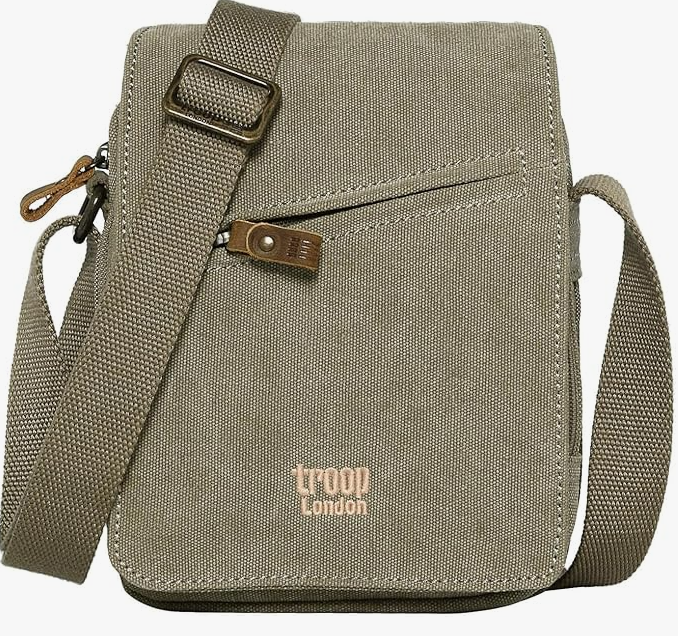 Troop Classic Canvas Across Body Bag Khaki