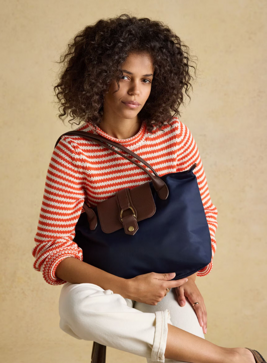 Edie Navy Shopper Bag
