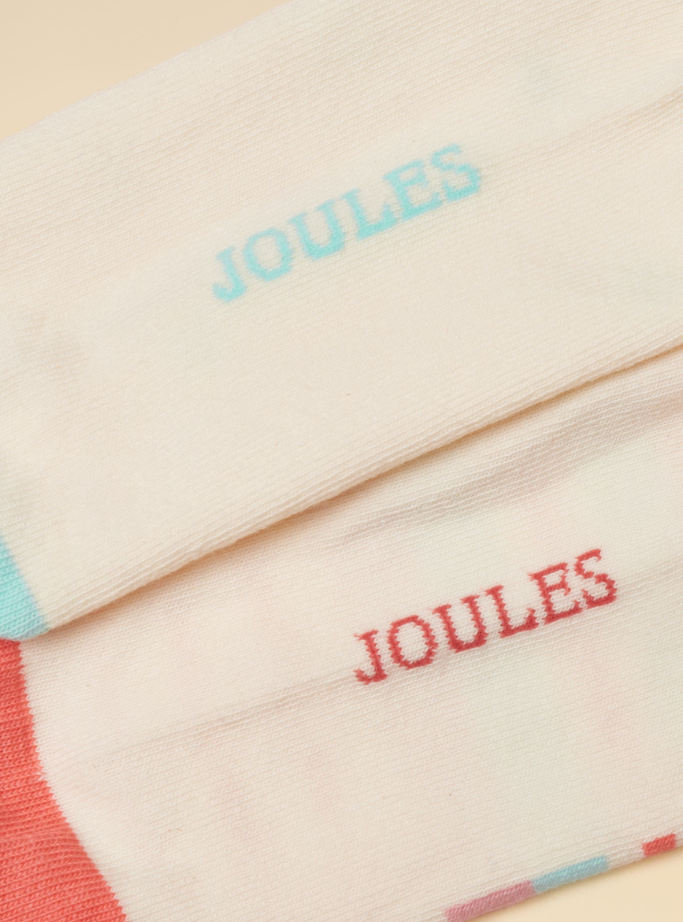 Joules Everyday Multi 2 Pack Socks Ecru