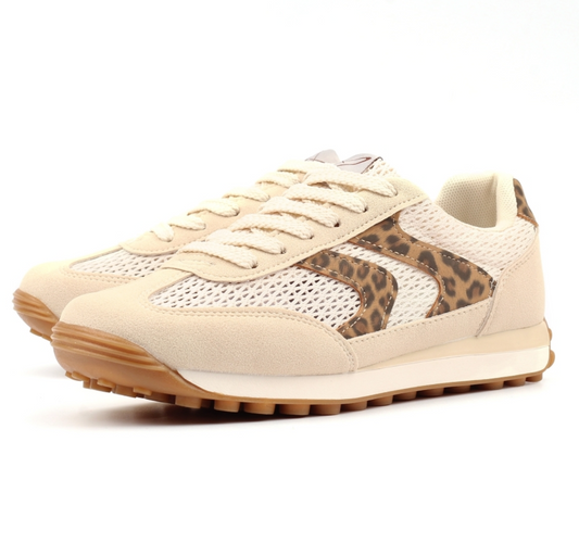 Lunar Shoes Yaz Ocelot Trainer Cream