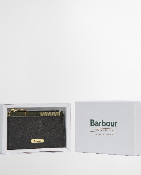 Barbour Alder Leather Card Holder Black