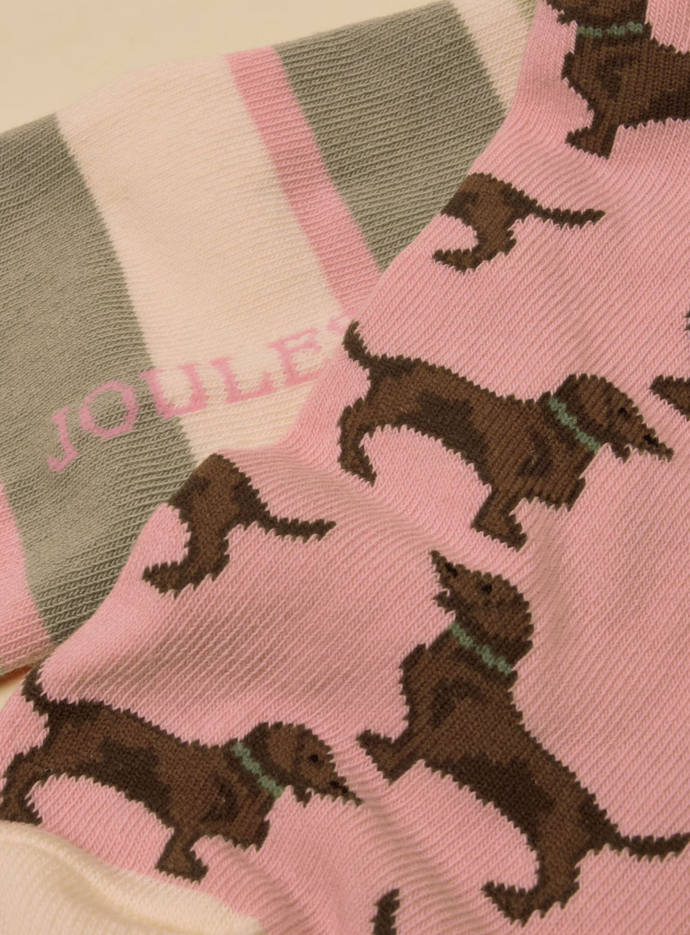 Rilla Pink Dog Trainer Socks 2 Pack