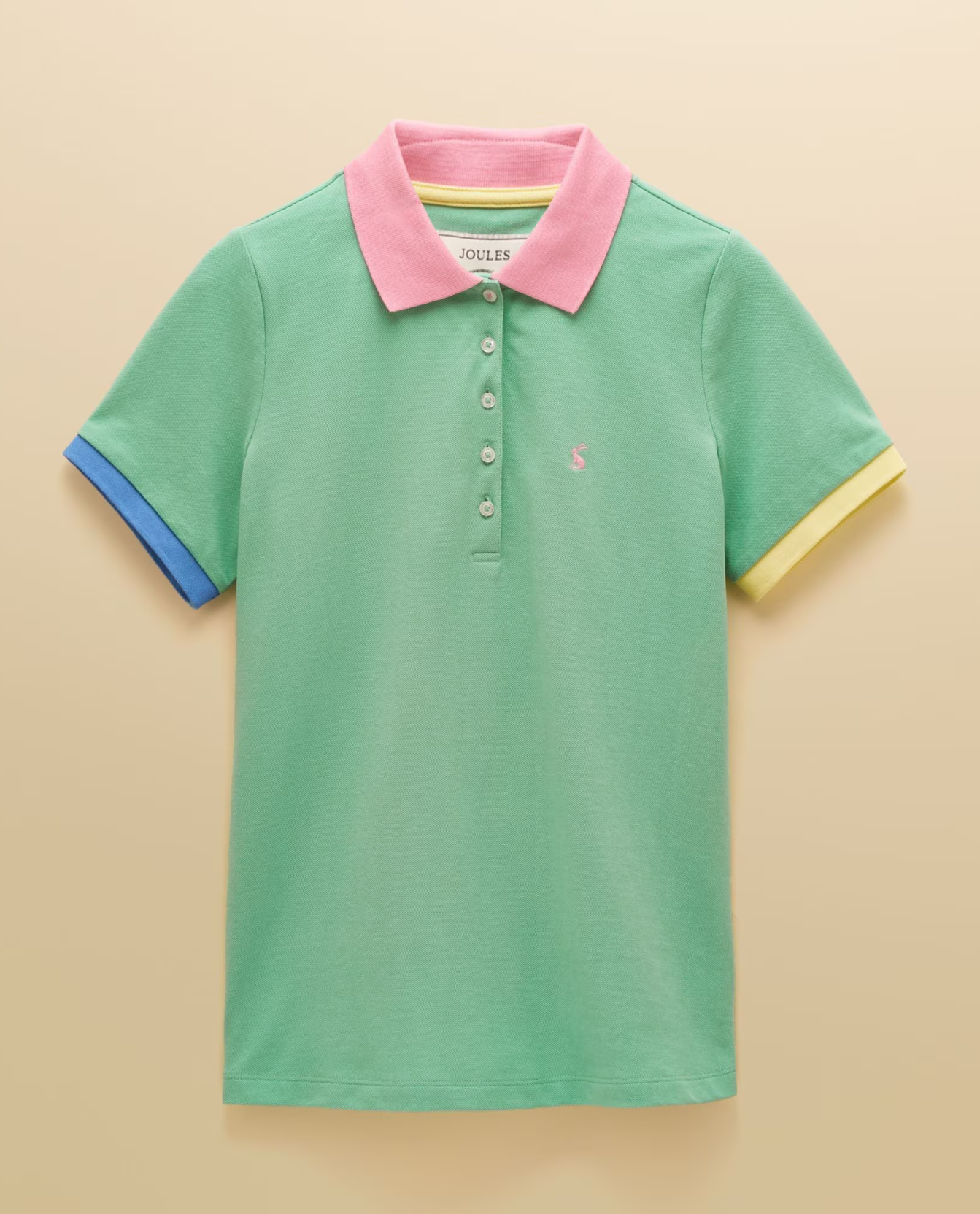 Woody Mint Green Cotton Pique Short Sleeve Polo Shirt