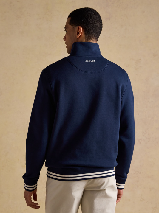 Zip Through Navy Track Sweatshirt