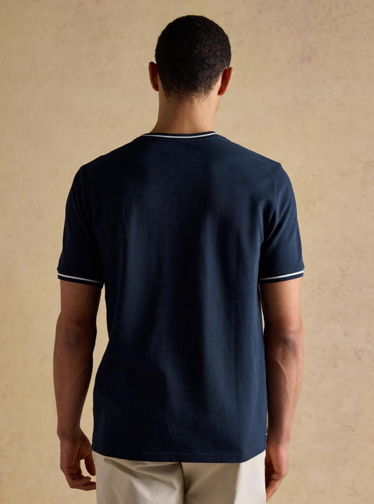 Classic Fit Navy Pique T-Shirt