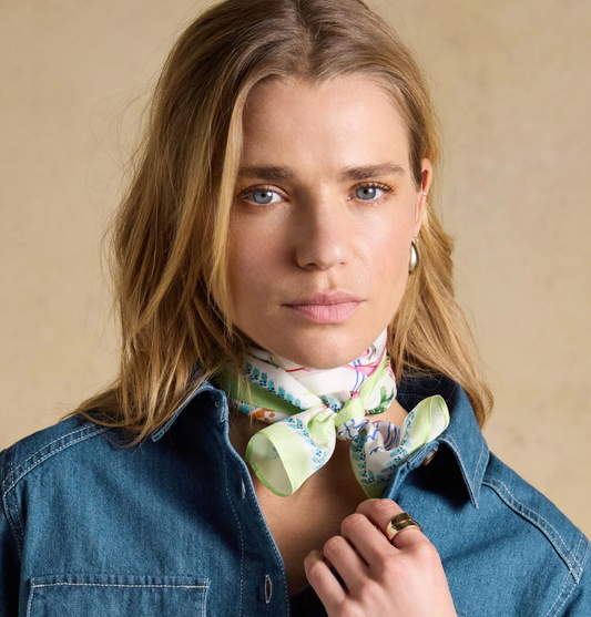 Highgrove Palm Print Silk Printed Scarf