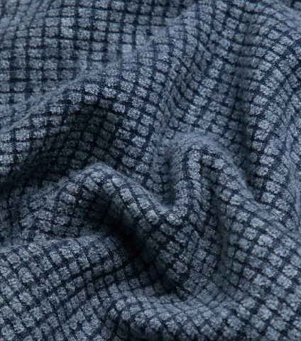 Weird Fish Ariana Full Zip Rich Grid Fleece Navy