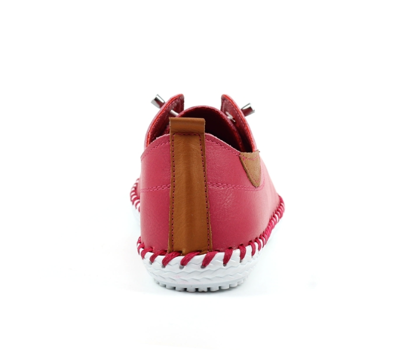 Lunar Shoes St Ives Plimsolls Raspberry