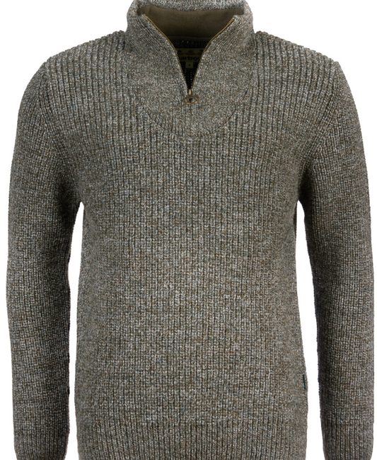 Barbour New Tyne Half Zip Sweater Derby Tweed