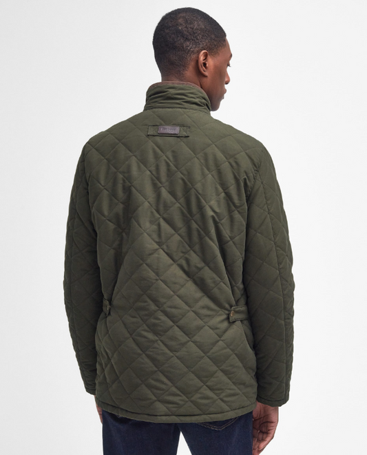 Barbour Waterproof Shoveler Quilted Jacket Dark Olive