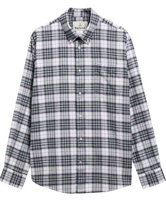 Barbour Telfield Regular Fit Checked Shirt Navy