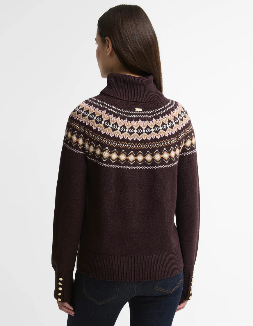 Barbour Darwen Knitted Jumper Seal Brown