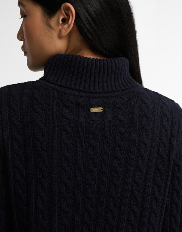 Barbour Ambleside Cable Knitted Jumper Navy