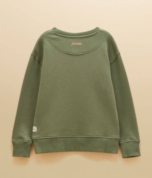 Joules Please Can I Have A Pony Sweatshirt Khaki