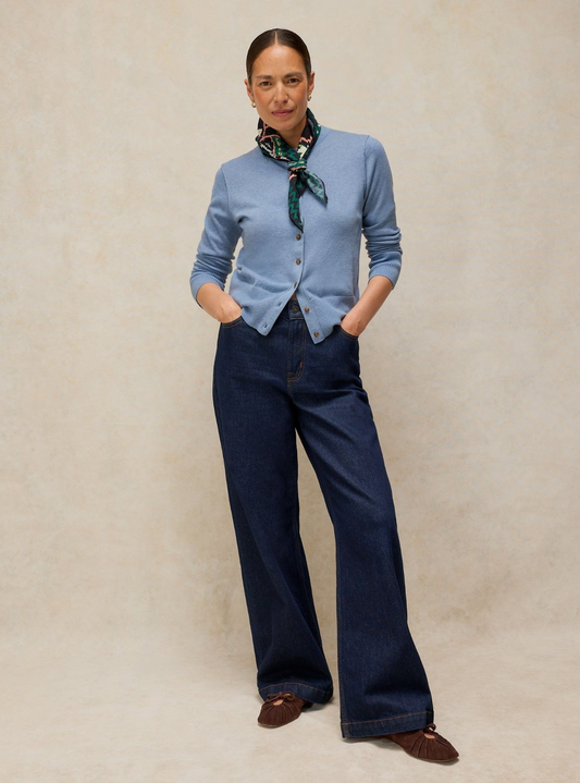 White Stuff Lois Cardigan Mid Blue