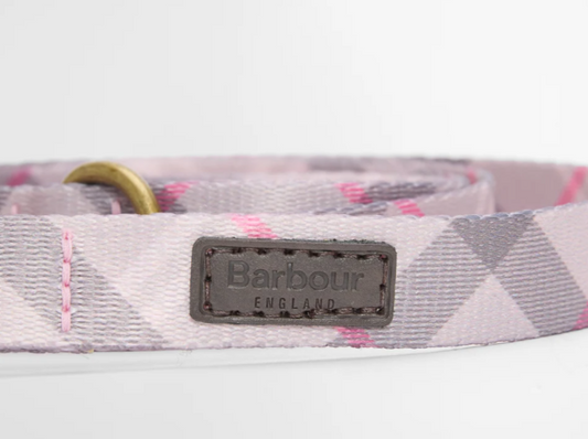 Barbour Tartan Printed Dog Collar Pink Tartan