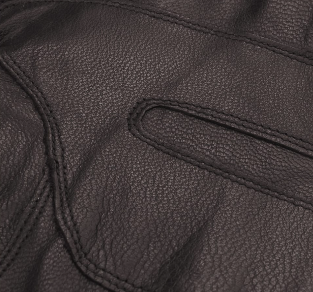 Barbour Burnished Leather Insulated Gloves Dark Brown