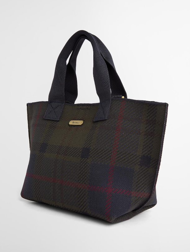 Barbour Layla Tartan Mini Tote Bag Shadow Classic Tartan