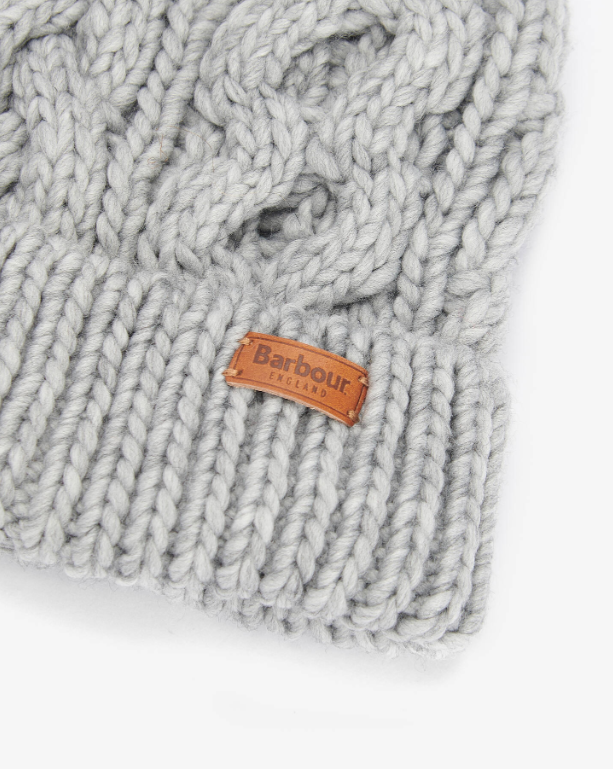 Barbour Penshaw Cable Beanie Grey