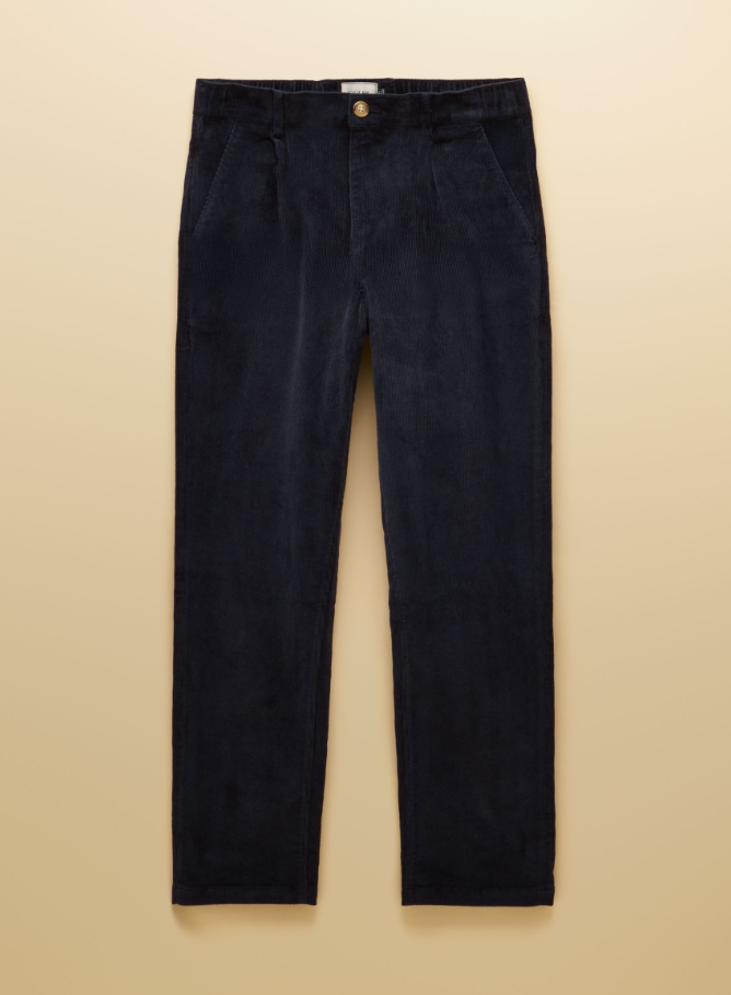 Joules Relaxed Fit Cotton-Rich Cord Trousers Navy