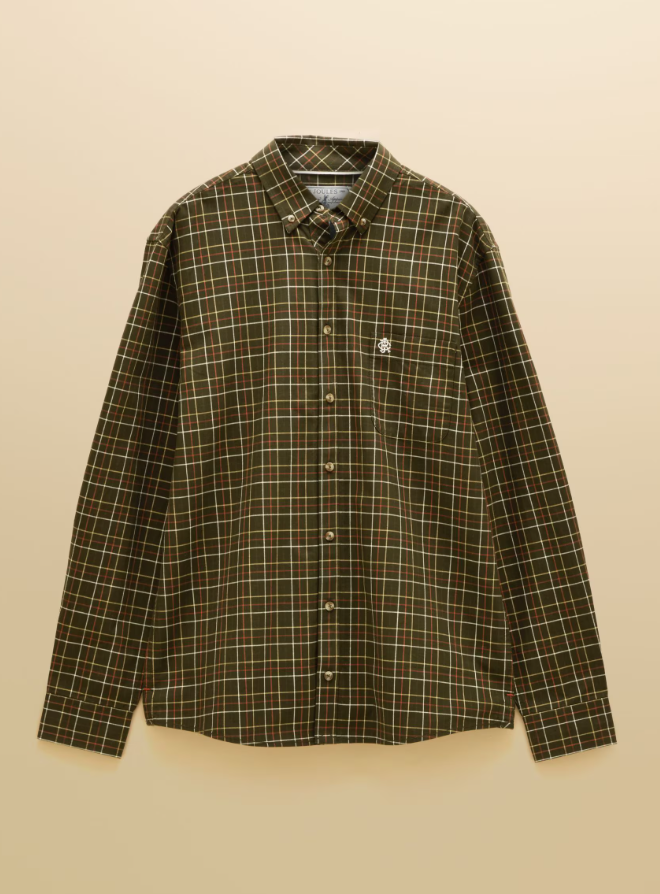 Joules Oxford Check Classic Fit Cotton Oxford Green Checked