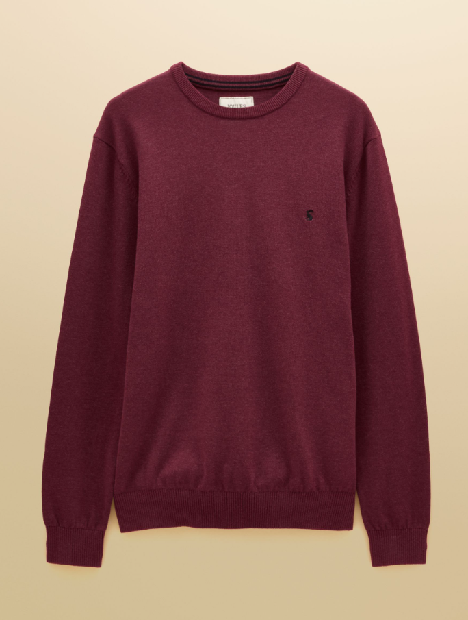 Joules Hillside Crew Knitted Jumper Plum